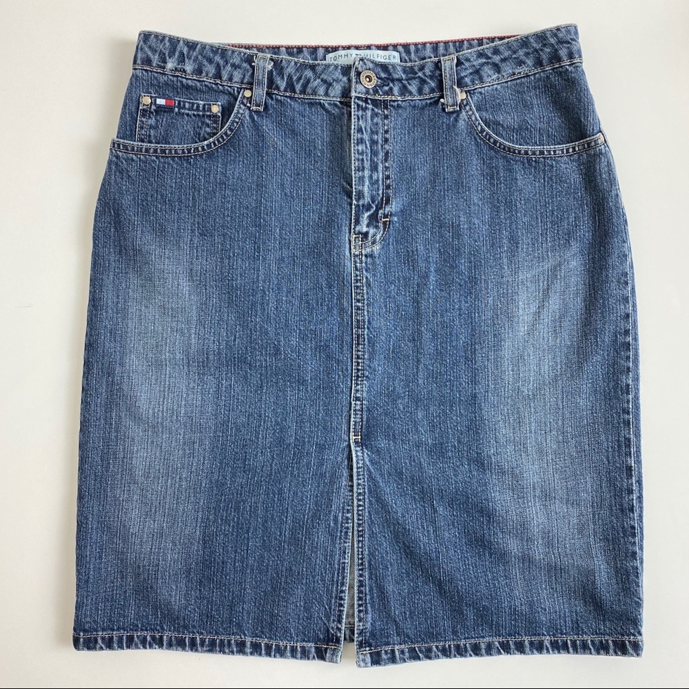 VTG (2002) Tommy Hilfiger denim pencil skirt Sz 12